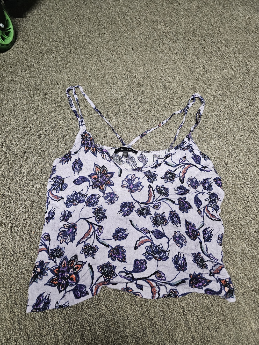 Kendall & Kylie Lavender Floral Spaghetti Strap Camisole